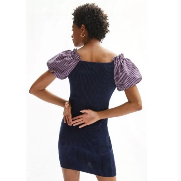 ANTHROPOLOGIE - MAEVE - Rib Knit Sweater Dress - Navy - Picture 4 of 11
